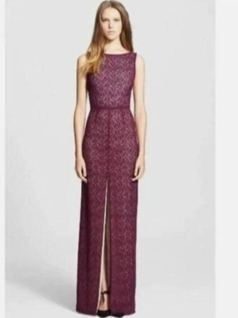 Alice + Olivia Gemma Crocheted Stretch Lace Maxi Dress – Size 6